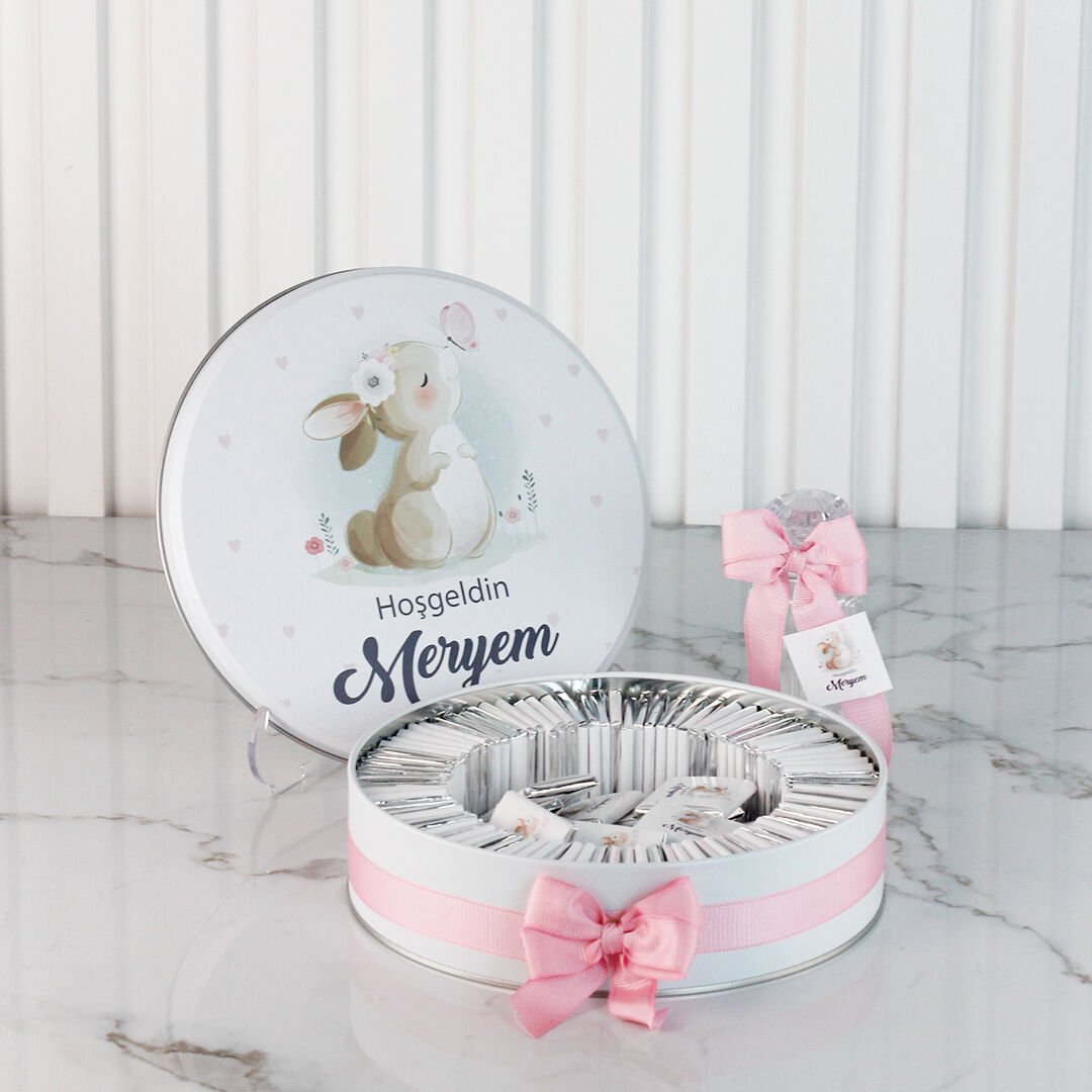 Tavşan Temalı Çikolata ve Takı Yastığı