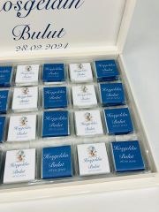 Ayıcık Temalı Karton Kutuda Erkek Bebek Çikolatası