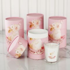 Tavşan Temalı Kız Bebek Mum
