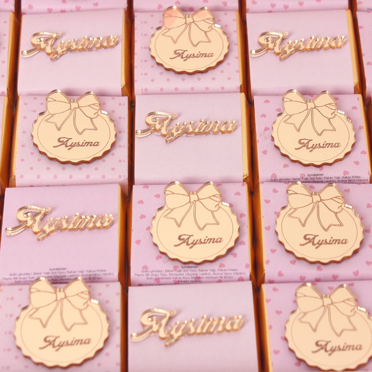 Ayıcık Temalı Standlı Kutuda Kız Bebek Çikolatası
