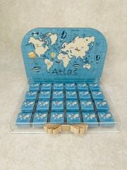Atlas Temalı Pleksi Kutuda Erkek  Bebek Çikolatası