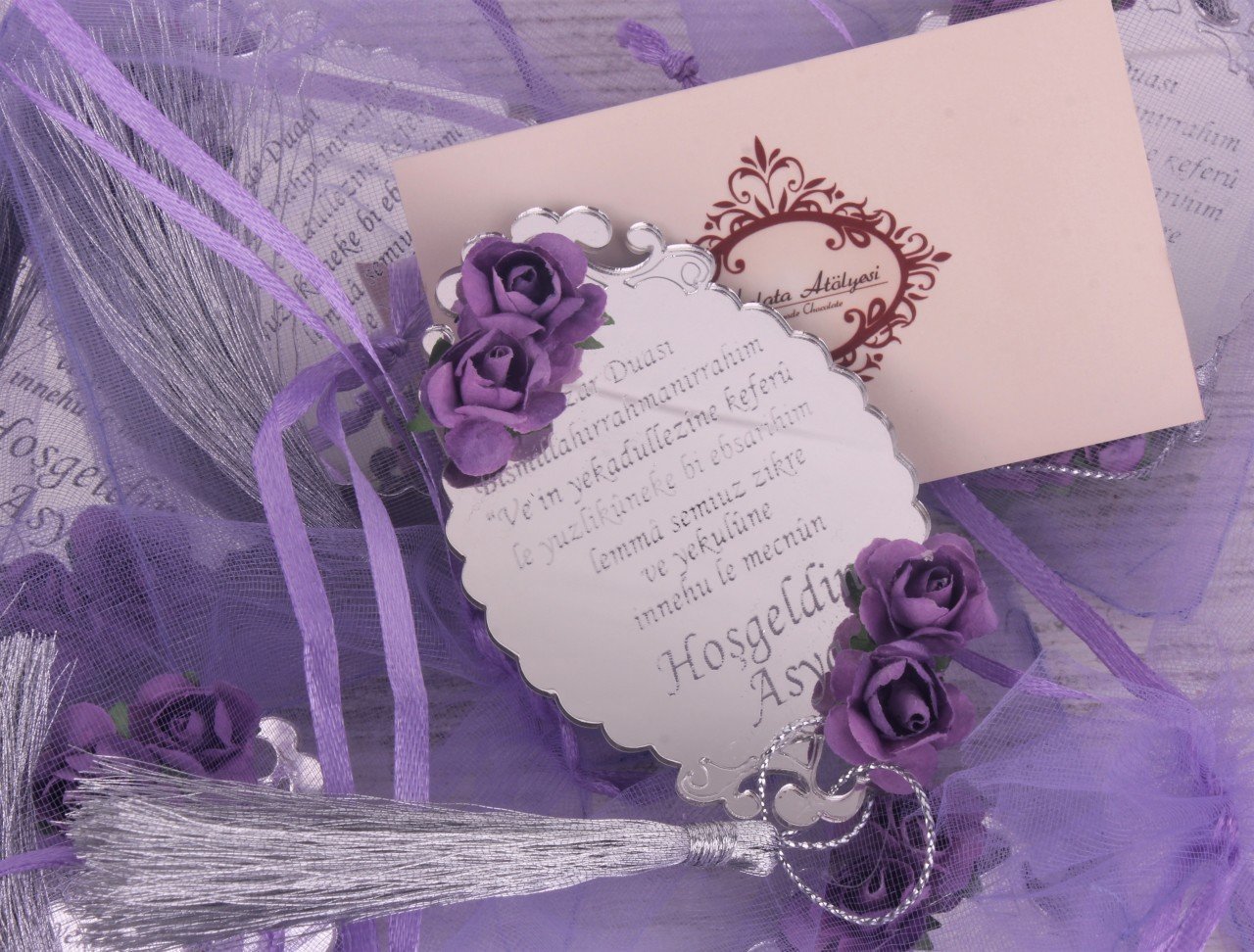 Çiçek Temalı Aynalı Kız Bebek Magneti