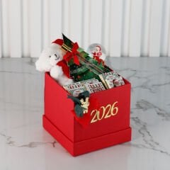 Yılbaşı Temalı Hediyelik Kare Kutu