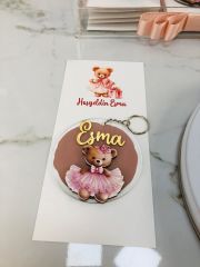 Ayıcık Temalı Kız Bebek Anahtarlık