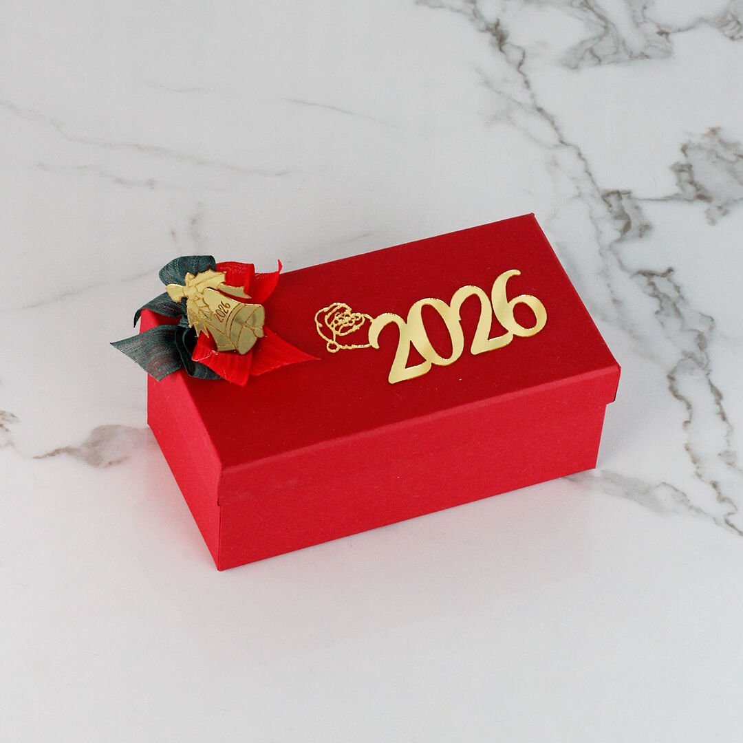 Yılbaşı Temalı Hediyelik Dikdörtgen Kutu