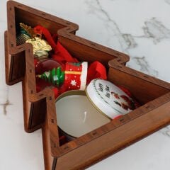 Yılbaşı Temalı Hediyelik Ahşap Kutu