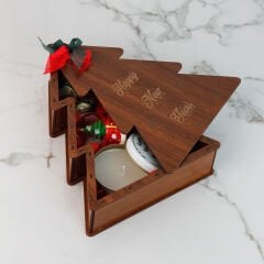 Yılbaşı Temalı Hediyelik Ahşap Kutu