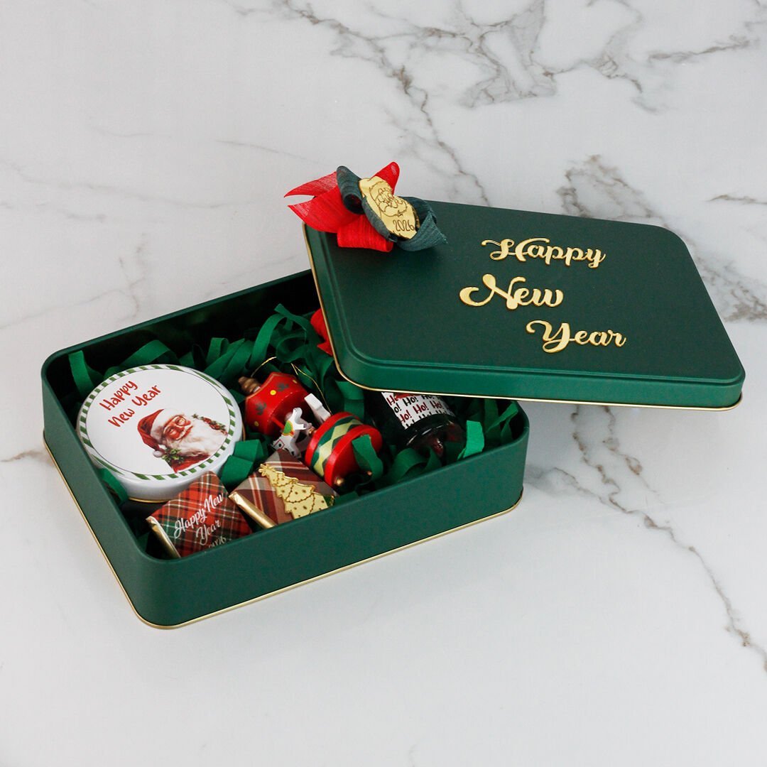 Yılbaşı Temalı Hediyelik Metal Kutu