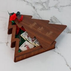 Yılbaşı Temalı Hediyelik Ahşap Kutu