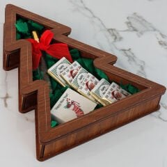 Yılbaşı Temalı Hediyelik Ahşap Kutu