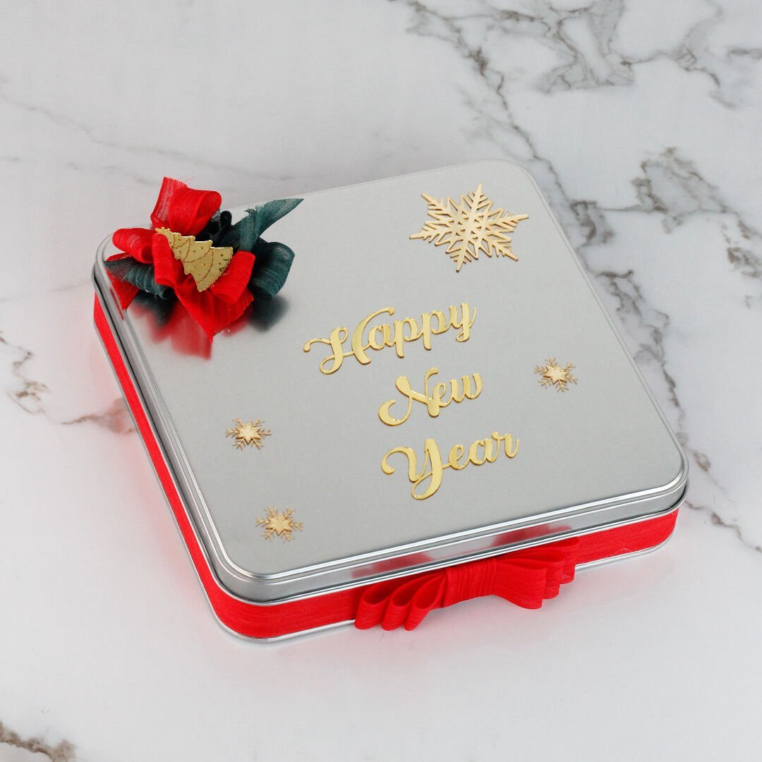 Yılbaşı Temalı Hediyelik Metal Kutu