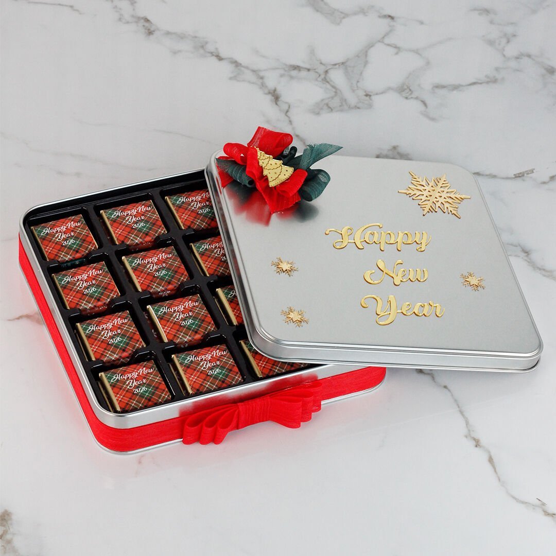 Yılbaşı Temalı Hediyelik Metal Kutu