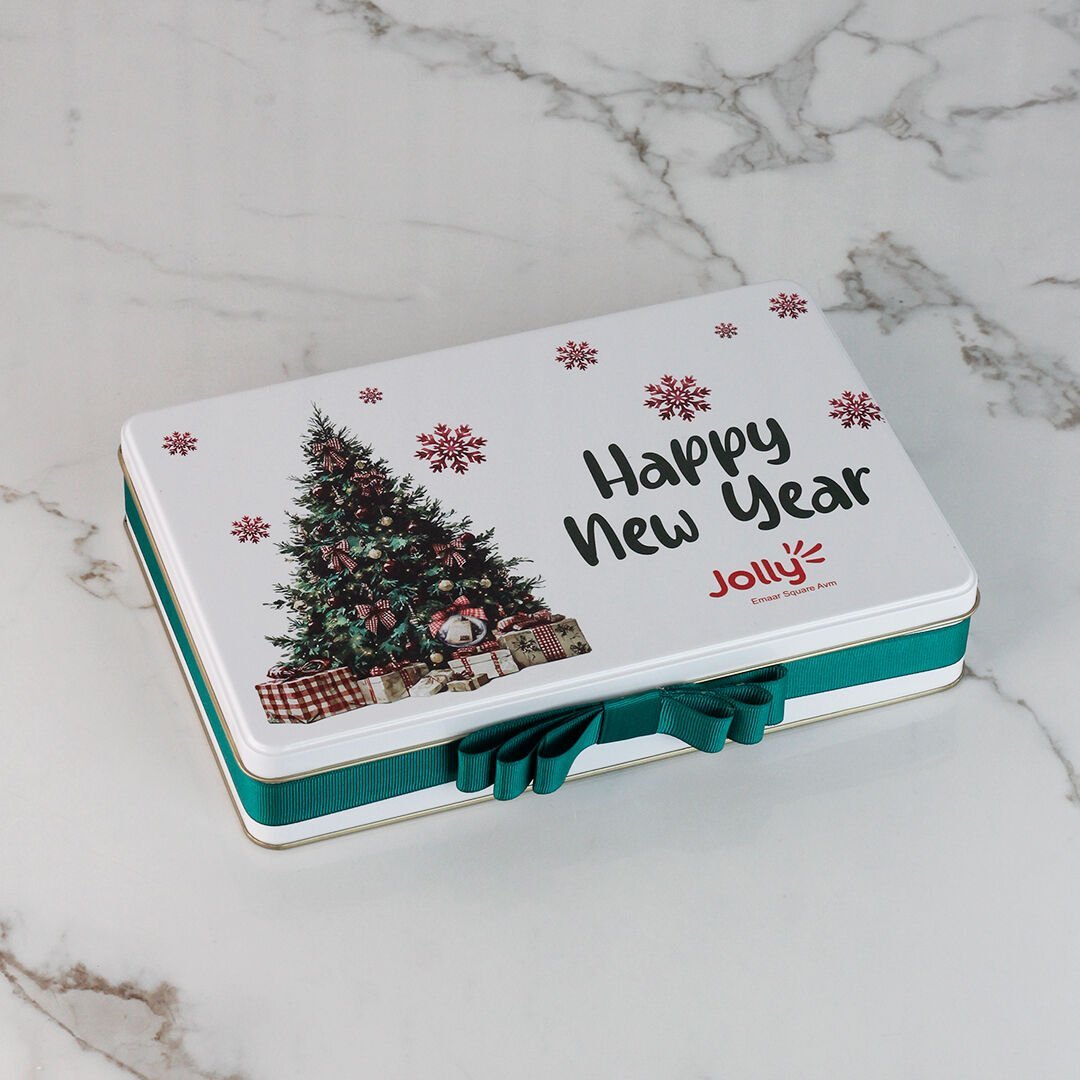 Yılbaşı Temalı Hediyelik Metal Kutu