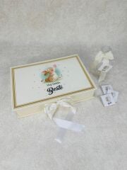 Tavşan Temalı Dikdörtgen Kutuda Kız Bebek Çikolatası