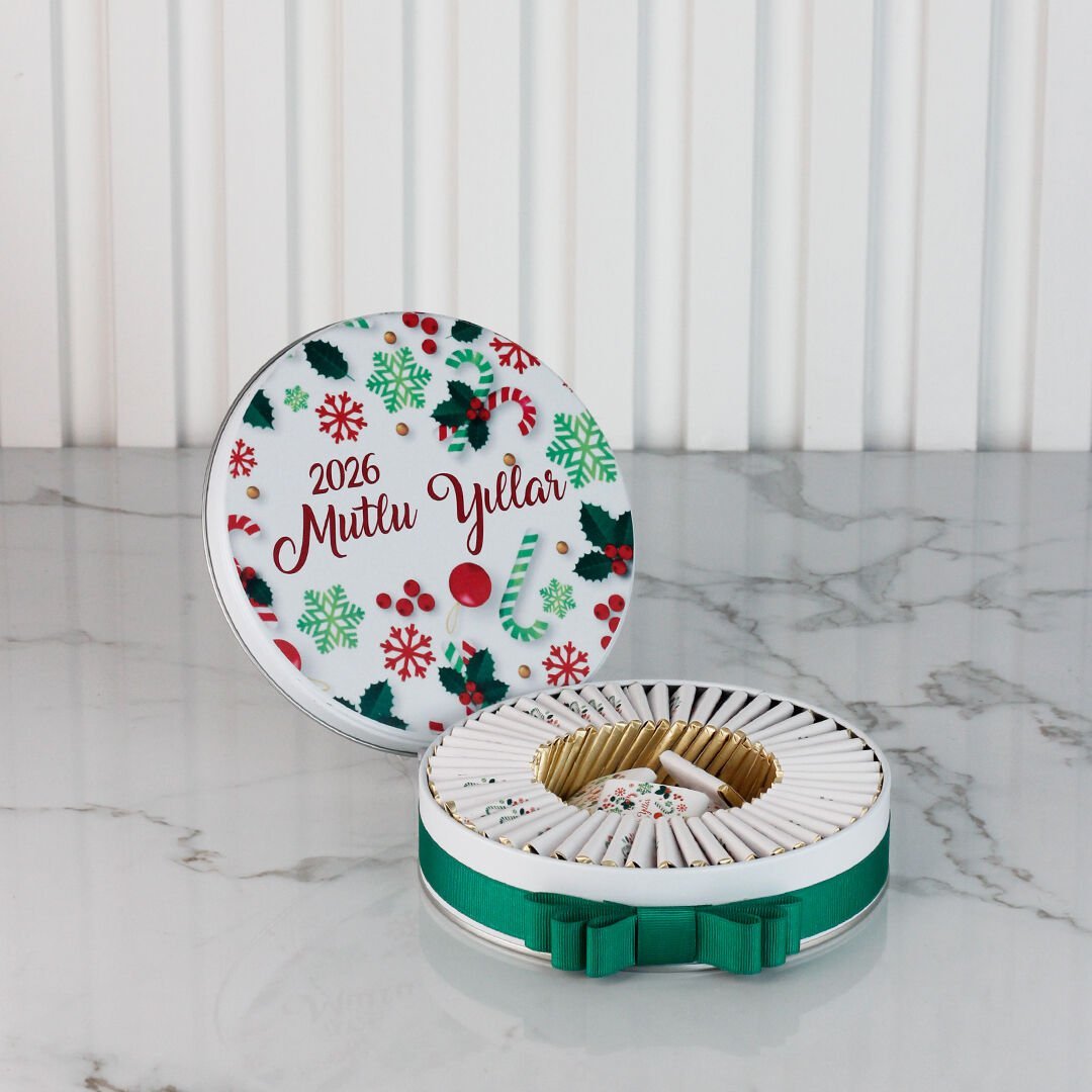 Yılbaşı Temalı Hediyelik Metal Kutu