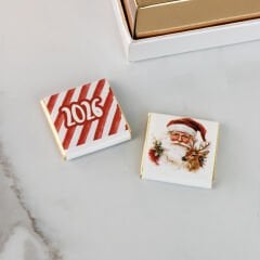 Yılbaşı Temalı Hediyelik Pencereli Taslama Karton Kutu