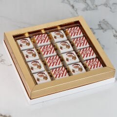 Yılbaşı Temalı Hediyelik Pencereli Taslama Karton Kutu