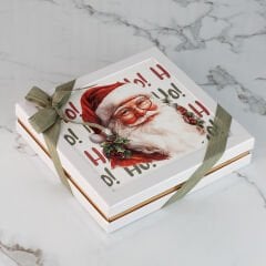 Yılbaşı Temalı Hediyelik Pencereli Taslama Karton Kutu