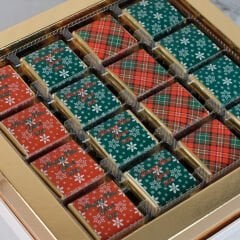 Yılbaşı Temalı Hediyelik Pencereli Taslama Karton Kutu