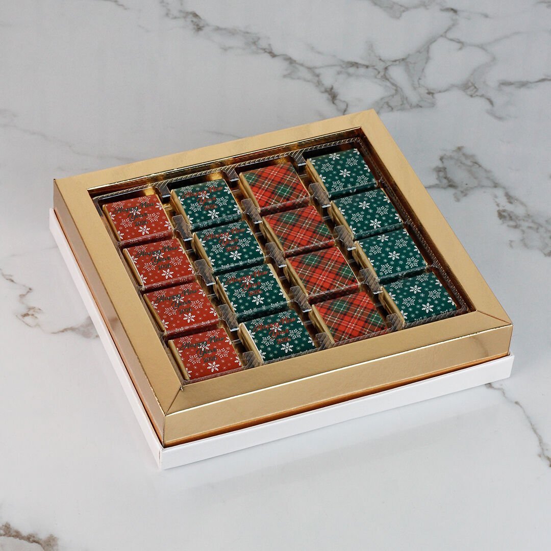 Yılbaşı Temalı Hediyelik Pencereli Taslama Karton Kutu