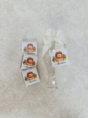 Aslan Temalı Dikdörtgen Kutuda Erkek Bebek Çikolatası