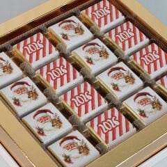 Yılbaşı Temalı Hediyelik Pencereli Taslama Karton Kutu