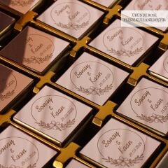 Dikdörtgen Kutuda Pleksili Nişan Çikolatası