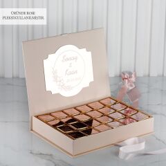 Dikdörtgen Kutuda Pleksili Nişan Çikolatası