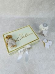 Ayıcık Temalı Dikdörtgen Kutuda Erkek Bebek Çikolatası