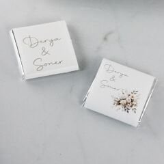 Gümüş Cam Kutuda Nişan Çikolatası