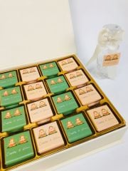 İkizler Temalı Dikdörtgen Kutuda Erkek Bebek Çikolatası