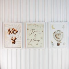 Ayıcık Temalı Üçlü Çerçeve Seti