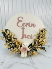 Ayıcık Temalı Kız Bebek Kapı Süsü