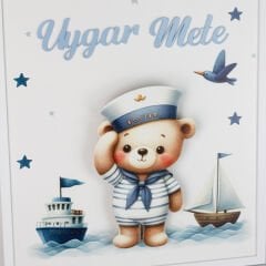 Denizci Temalı Çerçeveli Kapı Süsü