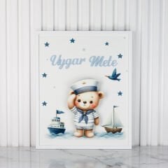 Denizci Temalı Çerçeveli Kapı Süsü