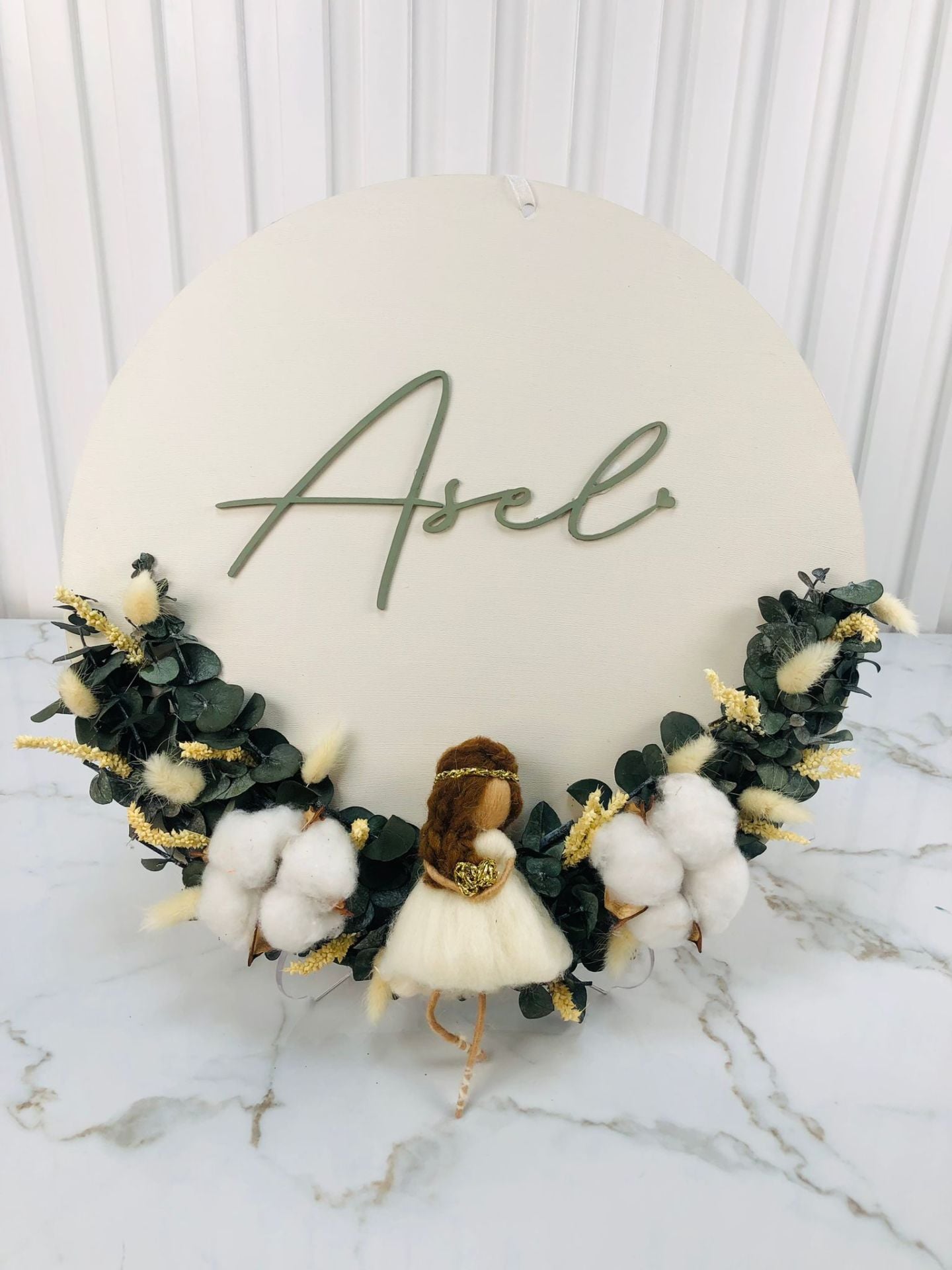 Peri Temalı Kız Bebek Kapı Süsü