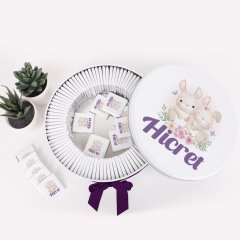 Tavşan Temalı Çikolata ve Kalp Magnet
