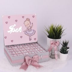 Balerin Temalı Standlı Kutuda Kız Bebek Çikolatası