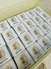 Tavşan Temalı Dikdörtgen Kutuda Kız Bebek Çikolatası