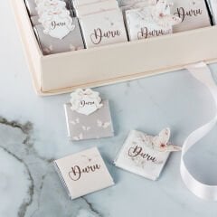 Kelebek Temalı Dikdörtgen Kutuda Kız Bebek Çikolatası