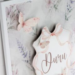 Kelebek Temalı Çerçeveli Kapı Süsü