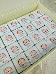 Gökkuşağı Temalı Dikdörtgen Kutuda Kız Bebek Çikolatası