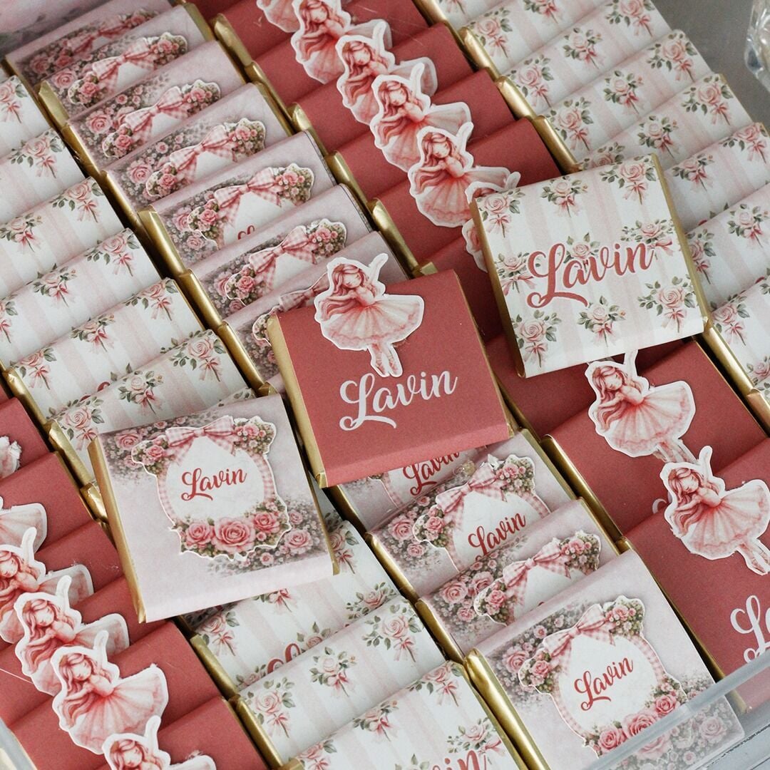 Balerin Temalı Çikolata ve Kolonya Şişesi