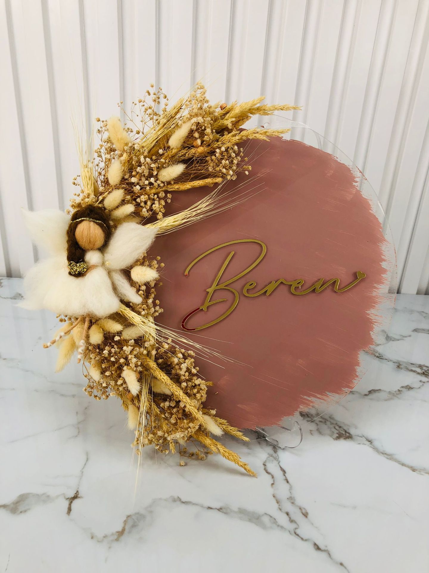 Peri Temalı Kız Bebek Kapı Süsü