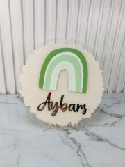 Gökkuşağı Temalı Erkek Bebek Kapı Süsü