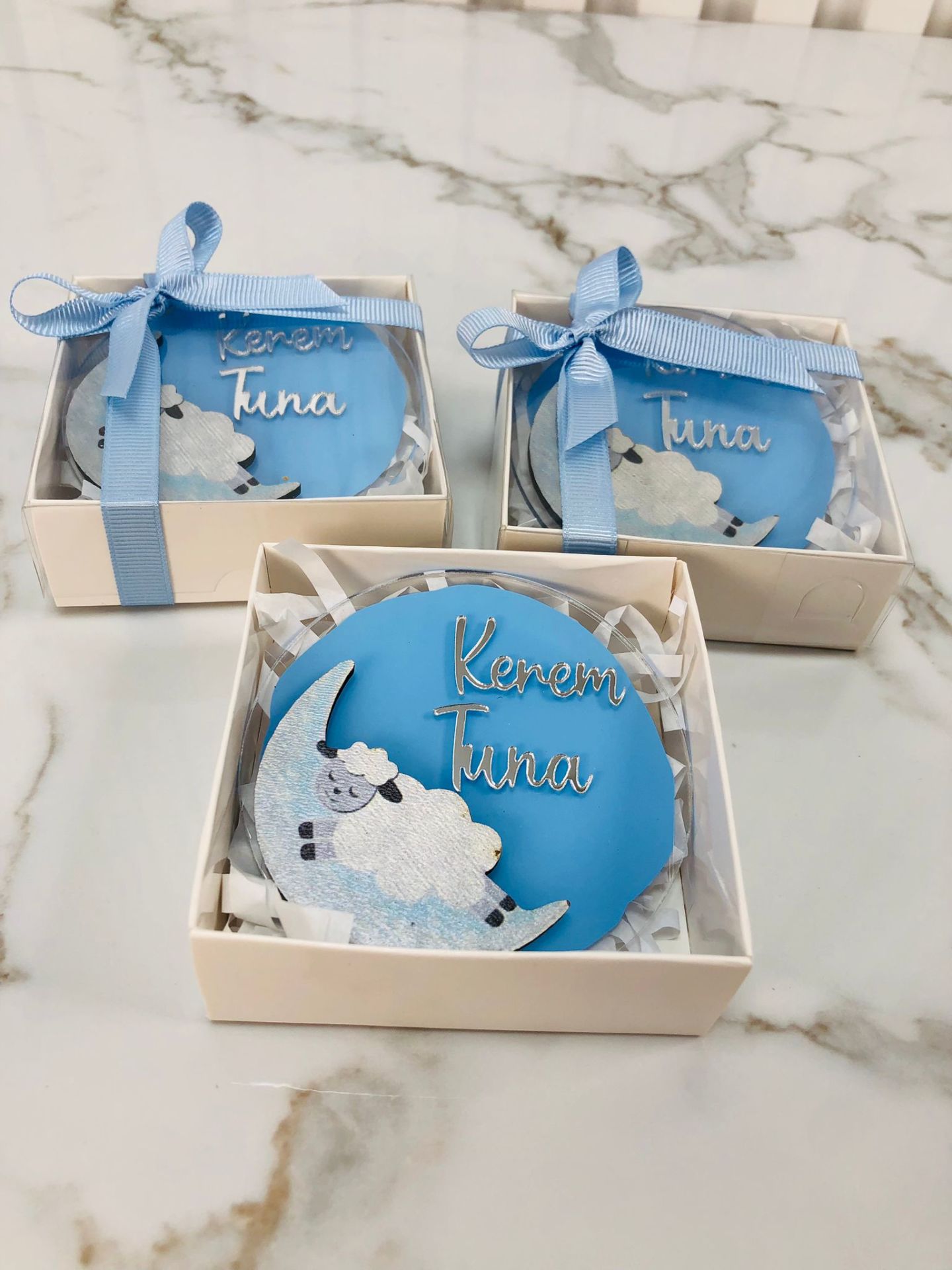 Kuzu Temalı Erkek Bebek Magneti