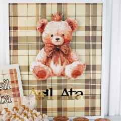 Ayıcık Temalı Çikolata, Kapı Süsü, Metal Mum ve Kolonya Şişesi