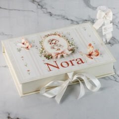 Ördek Temalı Dikdörtgen Kutuda Kız Bebek Çikolatası