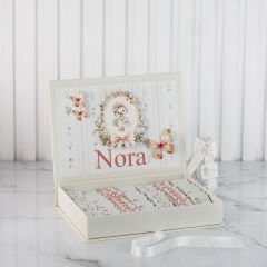 Ördek Temalı Dikdörtgen Kutuda Kız Bebek Çikolatası