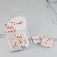 Ayıcık Temalı Çikolata, Ledli Kapı Süsü, Cam Kolonya Şişesi, Draje Kutuları ve Misafir Kolonyası Seti